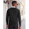 COOFANDY Men’s V Neck Sweater Lightweight Knitted Pullover Sweaters(Black)