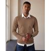 COOFANDY Men’s V Neck Sweater Lightweight Knitted Pullover Sweaters(Brown)