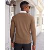 COOFANDY Men’s V Neck Sweater Lightweight Knitted Pullover Sweaters(Brown)