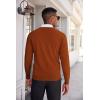 COOFANDY Men’s V Neck Sweater Lightweight Knitted Pullover Sweaters(Caramel)