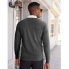 COOFANDY Men’s V Neck Sweater Lightweight Knitted Pullover Sweaters(Dark Grey)