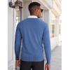 COOFANDY Men’s V Neck Sweater Lightweight Knitted Pullover Sweaters(Denim Blue)