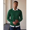 COOFANDY Men’s V Neck Sweater Lightweight Knitted Pullover Sweaters(Green)