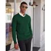COOFANDY Men’s V Neck Sweater Lightweight Knitted Pullover Sweaters(Green)