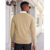 COOFANDY Men’s V Neck Sweater Lightweight Knitted Pullover Sweaters(Khaki)