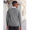 COOFANDY Men’s V Neck Sweater Lightweight Knitted Pullover Sweaters(Light Grey)