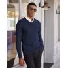 COOFANDY Men’s V Neck Sweater Lightweight Knitted Pullover Sweaters(Navy Blue)