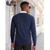 COOFANDY Men’s V Neck Sweater Lightweight Knitted Pullover Sweaters(Navy Blue)