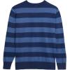COOFANDY Men’s V Neck Sweater Lightweight Knitted Pullover Sweaters(Navy-striped)
