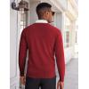COOFANDY Men’s V Neck Sweater Lightweight Knitted Pullover Sweaters(Red)