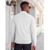 COOFANDY Men’s V Neck Sweater Lightweight Knitted Pullover Sweaters(White)