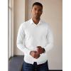 COOFANDY Men’s V Neck Sweater Lightweight Knitted Pullover Sweaters(White)