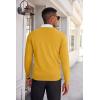COOFANDY Men’s V Neck Sweater Lightweight Knitted Pullover Sweaters(Yellow)