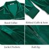 COOFANDY Mens Velour Tracksuits 2 Piece Set Outfits Zip Up Sweatsuits Velvet Jacket Pants Set(Evergreen)