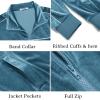COOFANDY Mens Velour Tracksuits 2 Piece Set Outfits Zip Up Sweatsuits Velvet Jacket Pants Set(Teal)