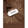 COOFANDY Men’s Western Shirts Long Sleeve Embroideres Cowboy Shirts Casual Button Down Shirt(Brown (Pattern 4))