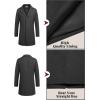 COOFANDY Mens Wool Blend Coat Winter Trench Coats Notched Lapel Collar Single Breasted Overcoat Classic Peacoat With Pockets(Dark Grey)