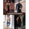 COOFANDY Mens Wool Blend Coat Winter Trench Coats Notched Lapel Collar Single Breasted Overcoat Classic Peacoat With Pockets(Khaki)
