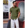 COOFANDY Mens Wrinkle Free Shirts 2025 Short Sleeve Casual Button Down Summer Dress Shirts(Army Green)