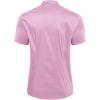 COOFANDY Muscle Fit Dress Shirts for Men Banded Collar Casual Button Down Shirts(Pink)