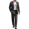 COOFANDY Men Suits Classic Fit 2 Piece Suit Set One Button Casual Blazer Wedding Bussiness Suit Separates(Dark Gray)