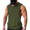 COOFANDY Men Workout Tank Top 2 Pack Gym Bodybuilding Sleeveless Muscle T Shirts(Army Green(1pcs))