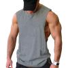 COOFANDY Men Workout Tank Top 2 Pack Gym Bodybuilding Sleeveless Muscle T Shirts(Grey(1pcs))