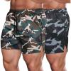 COOFANDY Men’s 2 Pack Gym Workout Shorts Quick Dry Athletic Shorts 5 Inch Lightweight Sports Running Shorts with Pockets(Army Green Camo/Grey Camo)