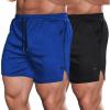 COOFANDY Men’s 2 Pack Gym Workout Shorts Quick Dry Athletic Shorts 5 Inch Lightweight Sports Running Shorts with Pockets(Royal Blue/Black)