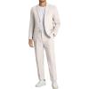 COOFANDY Men’s 2 Piece Linen Suits Set Regular Fit Casual Linen Lightweight Suit Summer Beach Wedding(Linen Khaki)