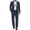 COOFANDY Mens 2 Piece Suit Slim Fit 2 Button Formal Jacket Suits Pants Set for Wedding Business Prom(A-navy Blue)