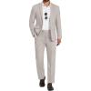 COOFANDY Mens 2 Piece Suit Slim Fit 2 Button Formal Jacket Suits Pants Set for Wedding Business Prom(Light Grey)