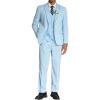 COOFANDY Men’s 3 Piece Linen Suits Casual Lightweight Blazer Jackets Vest Pants Set for Wedding Business Prom(Light Blue)