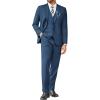 COOFANDY Men’s 3 Pieces Suits Classic Fit 2 Buttons Dress Suit Set Wedding Business Dinner Prom Jacket Vest Pants(Blue)