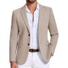 COOFANDY Mens Casual Blazer Knit Sport Coat Lightweight Two Button Suit Jacket(Champagne)