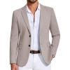 COOFANDY Mens Casual Blazer Knit Sport Coat Lightweight Two Button Suit Jacket(Coffee)