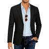 COOFANDY Mens Casual Blazer Slim Fit Sport Coat Lightweight Two Button Suit Jackets(Black)
