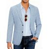 COOFANDY Mens Casual Blazer Slim Fit Sport Coat Lightweight Two Button Suit Jackets(Light Blue)