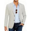 COOFANDY Mens Casual Blazer Slim Fit Sport Coat Lightweight Two Button Suit Jackets(Light Grey)
