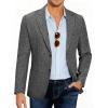 COOFANDY Mens Casual Blazer Slim Fit Sport Coat Lightweight Two Button Suit Jackets(Linen Black)