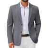 COOFANDY Men’s Casual Blazer Slim Fit Two Buttons Sport Coat Lightweight Suit Jacket(Grey)