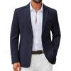 COOFANDY Men’s Casual Blazer Slim Fit Two Buttons Sport Coat Lightweight Suit Jacket(Navy Blue)