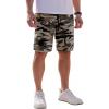 COOFANDY Men’s Casual Shorts Cotton Elastic Waist Drawstring Shorts Lightweight Summer Beach Shorts(Camouflage)