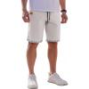 COOFANDY Men’s Casual Shorts Cotton Elastic Waist Drawstring Shorts Lightweight Summer Beach Shorts(Pat1)