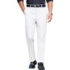 COOFANDY Mens Classic Casual Dress Pants Expandable Waist Suit Pant Slim Fit Flat Front Slacks(White)