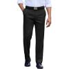 COOFANDY Men’s Classic Fit Dress Pants Flat Front Straight Casual Pant Expandable Waist Suit Pant(Black)