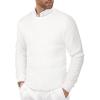 COOFANDY Men’s Crewneck Knit Sweater Slim Fit Lightweight Casual Twist Patterned Cable Knitted Pullover(B-white)
