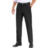 COOFANDY Mens Dress Pants Expandable Waist Wrinkle Free Suit Pants Flat Front Casual Dress Slacks(Black)