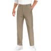 COOFANDY Mens Dress Pants Expandable Waist Wrinkle Free Suit Pants Flat Front Casual Dress Slacks(Dark Khaki)