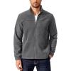 COOFANDY Men’s Polar Fleece Jacket Lightweight Full Zip Jackets Outdoor Hiking Casual Soft Warm Coat With Pockets(Medium Grey)